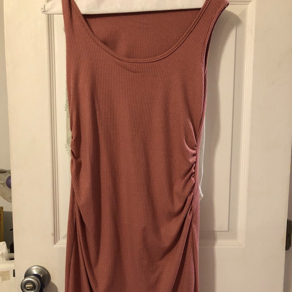 Pinkblush Fitted Ribbed Maternity Dress-Mini